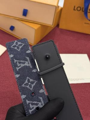 wholesale quality louis vuitton initiales monogram denim belt model no. 855